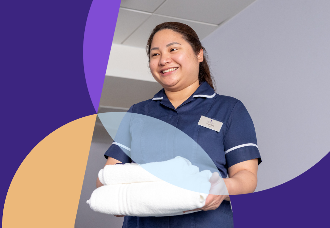 Nurse Carrying Towels