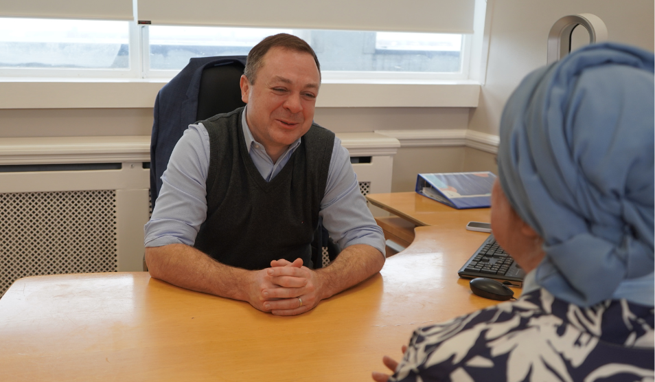 Mr Reece Caldwell With Patient Cancer