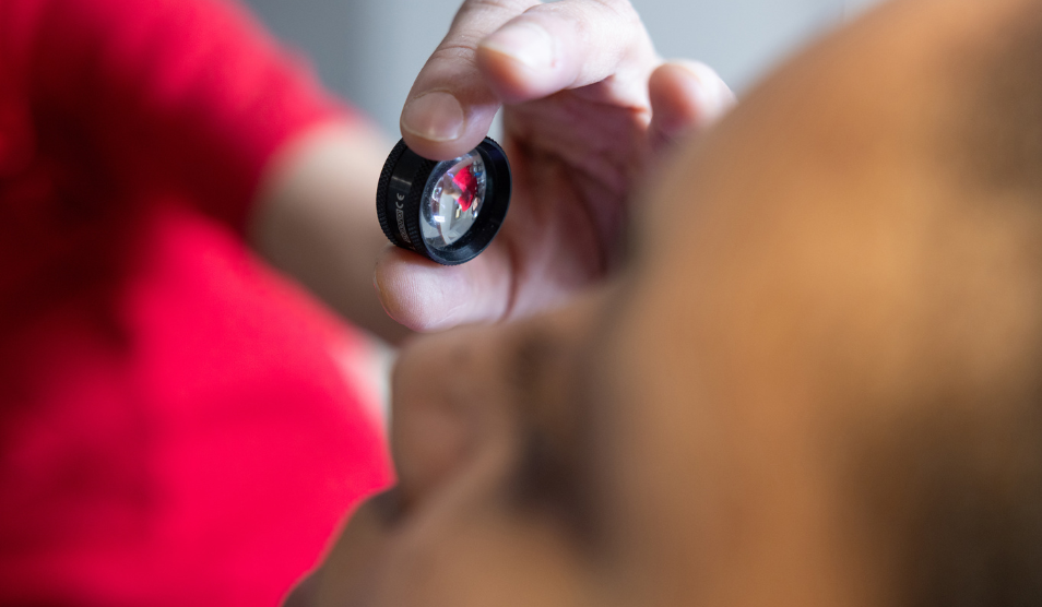 Ophthalmologist Examining Patient