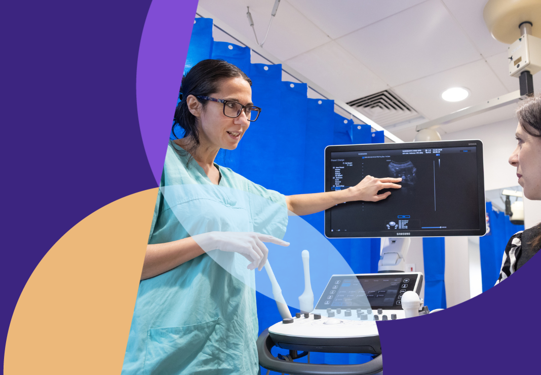Christina Fotopoulou With A Patient Talking Through Scan